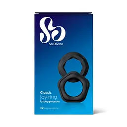 Ерекційне кільце So Divine Men Classic Joy Ring 2 шт (чорний) - мініатюра 5