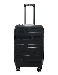 Валіза середня M поліпропілен Milano bag 0306 65×42×28см 56л Чорний