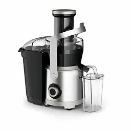 Tefal Соковитискач Nutri XXL відцентрований 1000Вт, чаша-0.8л, макуха-2.2л, жолоб на ціле яблуко, пластик/метал, чорний-нержавіюча сталь