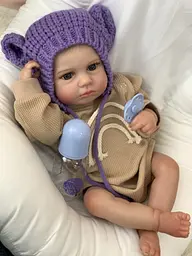 Силіконова колекційна лялька реборн пупс reborn новонароджена дівчинка немовля мені Reborn Dolls det0018809 - мініатюра 8