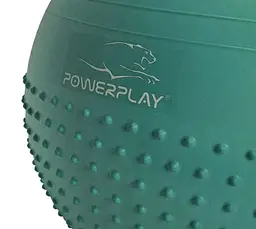 М'яч для фітнесу (фітбол) напівмасажний PowerPlay 4003 Ø65 cm Gymball Зелений + помпа (PP_4003_65_Green) - мініатюра 2