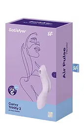 Стимулятор Satisfyer Curvy Trinity 2 Вакуумний кліторальний та масажер для точки G, 16.8х3.8 см фіолетовий - мініатюра 2