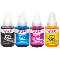 Комплект чорнил WWM Epson L100/120/200/300/350/3100, 4x140 мл (E664SET4)