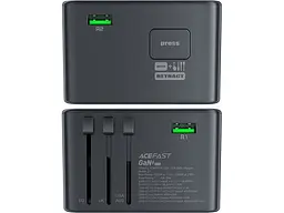 Мережевий зарядний пристрій Acefast Z1 5xUSB 75 W GaN 3xUSB-C 2xUSB-A PD Black (6974316282495) - мініатюра 4
