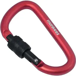 Брелок-карабін Munkees 3248 D with Screw Lock 8х80 мм Red (1012-3248-RD)
