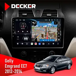 Штатна магнітола Gelly Emgrand EC7 2012-2014 Decker D10-011 4x64, DSP, 4G, 360 Decker (НФ-00005627)