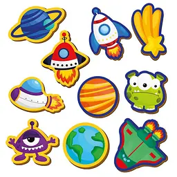 Дитячий набір магнітів "Космос" Vladi Toys VT3106-34, 10 магнітів - мініатюра 3