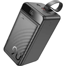 Портативна батарея Powerbank Hoco J123D Element 22.5W+PD20W with LCD and LED-lamp 90000mAh Black