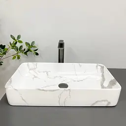 Умивальник VBI Triest marble накладний VBI-012711, Мармур - мініатюра 4