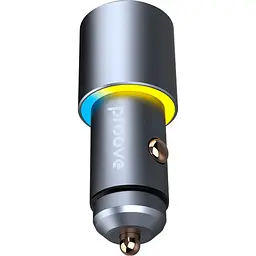 Автомобільний зарядний пристрій Proove Double Energy 50W Type-C + Type-C Metal Gray (ACDE50022206) [130292] - мініатюра 3