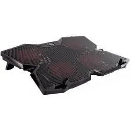 Підставка для ноутбука до 17" ColorWay Game Pro S4, Black, 4x8 см вентилятори, регулювання нахилу, синє LED підсвічування, 2xUSB, 433х376х40 мм, 970 г (CW-CGPS4) - мініатюра 2