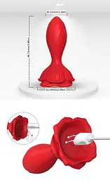 Анальна пробка - Rosenberg Red, 9 Vibration Functions - мініатюра 10