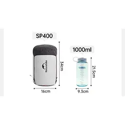 Спальник з натуральним пухом Naturehike Snowbird CNK2550WS014, p-р L, коричневий 400 г - мініатюра 8