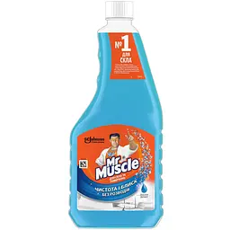 Уцінка. Засіб для миття скла та поверхонь Mr Muscle Після дощу з нашатирним спиртом змінний блок 500 мл 