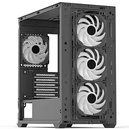 Корпус AeroCool D301A-G-BK-v2 (ACCS-DS03043.11) Black без БЖ - мініатюра 4