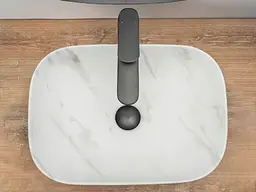 Умивальник Rea Belinda 46x32 marble mat (REA-U8702), Матова - мініатюра 5