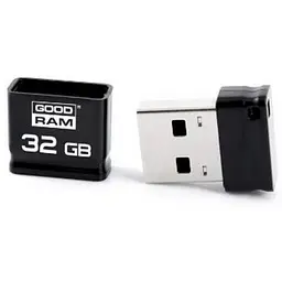USB флеш накопичувач Goodram 32GB Piccolo Black USB 2.0 (UPI2-0320K0R11) - мініатюра 2