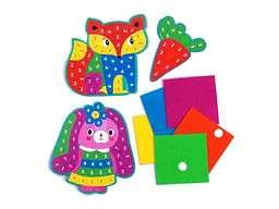 Набір для творчості VLADI TOYS зі плюшевою мозаїкою "Зайченя та Лисиця" VT4511-16 - мініатюра 6