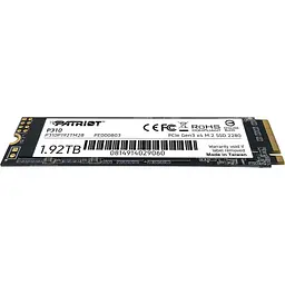 Накопичувач SSD Patriot P310 M.2 2280 NVMe PCIe 3.0 x4 3D TLC 1.92TB (P310P192TM28) - мініатюра 3