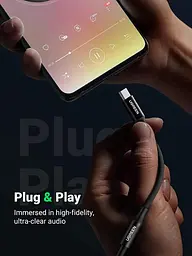 Перехідник USB Type-C для 3.5 mm Ugreen AV161 з DAC chip аудіоадаптер для навушників Black (50631) - мініатюра 7