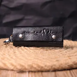 Практична ключниця у глянцевій шкірі Серце Grande Pelle 16718 чорна - мініатюра 8