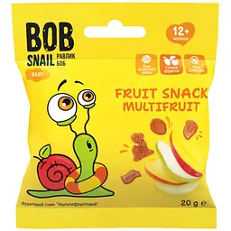 Фруктовый снек Bob Snail Мультифрукт 20 г (4820219347897)
