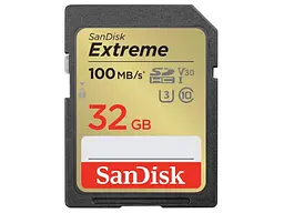 Карта памяти SanDisk Extreme SDHC UHS-I U3 V30 32 GB (SDSDXVT-032G-GNCIN)