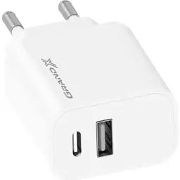 Зарядний пристрій Grand-X 1xUSB-C + 1xUSB 21W OCP white (CH-21W) - мініатюра 4