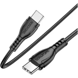 Дата кабель USB-C to USB-C 1.0m 60W Triumph BX51 black BOROFONE (6931474751669) - мініатюра 4