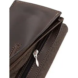 Шкіряне портмоне Elegante, шоколад матовий GRANDE PELLE 20х11х2 см acs0032196 - мініатюра 5