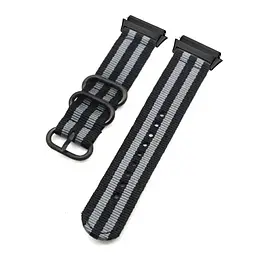 Нейлоновий ремінець Primo Traveller для годинника Xiaomi Redmi Watch 3 Active Black Grey - мініатюра 3