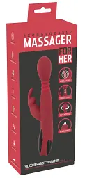 Вібратор You2Toys-кролик Rechargeable Massager For Her Rabbit Vibrator 26.5 см червоний - мініатюра 2