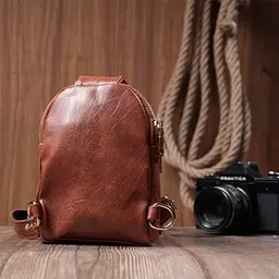 Компактна жіноча сумка через плече на два відділення з екошкіри Vintage 13х18х4 см sum0026974 - мініатюра 11