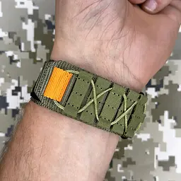 Наручний годинник чоловічий 036 Nylon Tactic Black-Army Green Awarder acs0031930 - мініатюра 3