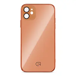 Чехол-накладка для Apple iPhone 11, Replica MagSafe, оранжевый, противоударный защитный чехол с магнитным кольцом MagSafe, защита всего корпуса, TPU+PC, зеркальный, выступающий бортик вокруг экрана, ArmorStandart (ARM76170)