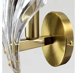 Настінне бра Artlight B1833GDWALL, 1 лампа E14, латунь і прозоре скло - мініатюра 4
