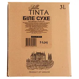 Вино Villa Tinta, біле, сухе, 10-12%, 3 л (8000019387889) - мініатюра 2