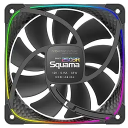 Вентилятор Geometric Future Squama 2503 120mm ARGB Reverse (GEO-S2503RB-1) Black - мініатюра 2