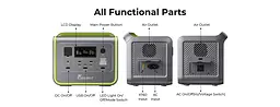 Зарядна станція Fossibot F800 800W 512Wh LiFePO4 - мініатюра 7