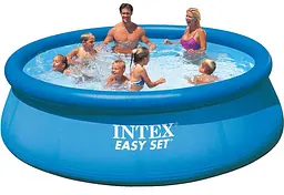 Сімейний надувний Басейн для дачі Круглий Великий Intex Easy Set 366 x 76 см.