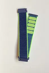 Ремінець нейлоновий на липучці BeWatch Xiaomi Amazfit BIP/GTS/GTR 20 мм Синій (1011358.3UW) - мініатюра 3