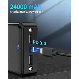 Портативний зарядний пристрій потужний 240000 мАг вихід і вхід USB C 22,5 Вт - мініатюра 5