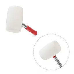 Киянка INTERTOOL HT-0235, біла гумова головка 80 мм, металева ручка, вага 680 г - мініатюра 3