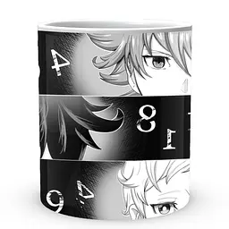 Кухоль GeekLand The Promised Neverland Обіцяний Неверленд Норман Емма Рей Очі та номери NV 02.452 330 мл білий - мініатюра 2