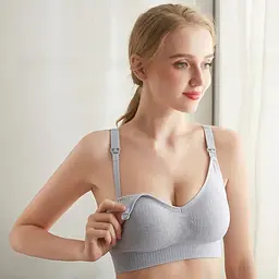 Бюстгальтер топ без кісточки для вагітних та годування розмір 90DE Mothercare 2033 Сірий