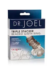 Насадка на пеніс CalExotics Dr. Joel Kaplan Triple Stacker Beaded Girth Ring 8.2 см чорний - мініатюра 4
