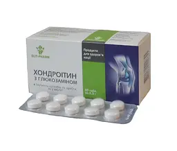 Таблетки Elit-Pharm Хондроїтин з глюкозаміном 80 таблеток