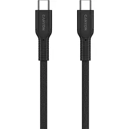 Дата кабель USB-C to USB-C 1.0m OnWire 60CL C-C 60W COLOR Braided 1m Black Canyon (CND-CCAP60AB10B) - мініатюра 3