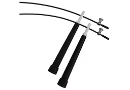 Швидкісна скакалка EasyFit Speed Cable Rope 3 м зі сталевим тросом чорна (EF-2039-BK) - мініатюра 4
