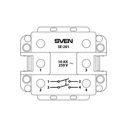 Вимикач Sven SE-201 ivory (7100086) - мініатюра 5